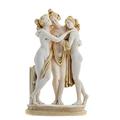 BeautifulGreekStatues 3 Graces Goddesses Canova Figurine Statue Gold Tone 9.84"