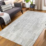 Sooke 8'10" x 12' Modern Handmde Jute Solid Beige/Light Gray/Medium Gray Area Rug - Hauteloom