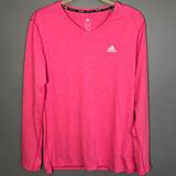 Adidas Tops | Adidas Runnig Long Sleeve Mesh Top S V Neck M21 | Color: Pink | Size: S