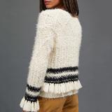 Anthropologie Sweaters | Anthropologie Cora Fringed Eyelash Sweater | Color: Tan | Size: S