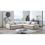 Multi Color Sectional - Diamond Sofa Arcadia 118" Wide Symmetrical Modular Corner Sectional Polyester | 33 H x 118 W x 118 D in | Wayfair