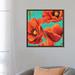 iCanvas Red Poppies on Teal I by Studio W - Print Canvas, Wood in Green/Red | 26 H x 26 W x 1.5 D in | Wayfair STW133-1PC6-26x26-FF08