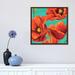 iCanvas Red Poppies on Teal I by Studio W - Print Canvas, Wood in Green/Red | 18 H x 18 W x 1.5 D in | Wayfair STW133-1PC6-18x18-FF08