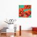 iCanvas Red Poppies on Teal I by Studio W - Print Canvas in Green/Red | 12 H x 12 W x 1.5 D in | Wayfair STW133-1PC6-12x12