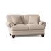 Canora Grey Ballester 65" Rolled Arm Loveseat w/ Reversible Cushions Wood/Velvet/Polyester/Other Performance Fabrics in Brown | Wayfair