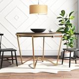 Mercury Row® Simmerman Dining Table Wood in Brown/Yellow | 30 H x 45.75 W x 43.75 D in | Wayfair 493DBE7AABCB486AA9207B73144902E6