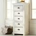 Birch Lane™ Wolferstorn 5 Drawer 24" W Solid Wood Chest Wood in White | 52 H x 24 W x 18 D in | Wayfair C0205F1D63854F4ABCF2244E6EBBEC61