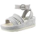 FLY LONDON Women's BAGI170FLY Open Toe Sandals, Grey (Concrete 003), 3 UK