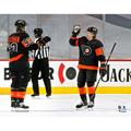 Travis Konecny Philadelphia Flyers Unsigned 1st NHL Hat Trick Celebration Photograph