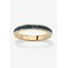 Women's Yellow Gold Plated Simulated Birthstone Eternity Ring by PalmBeach Jewelry in September (Size 7)