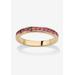 Women's Yellow Gold Plated Simulated Birthstone Eternity Ring by PalmBeach Jewelry in June (Size 7)