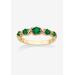 Women's Yellow Gold-Plated Simulated Birthstone Ring by PalmBeach Jewelry in May (Size 6)