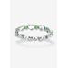 Women's Simulated Birthstone Heart Eternity Ring by PalmBeach Jewelry in August (Size 10)