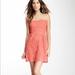 Free People Dresses | Free People Strapless Lace Mini Dress Nwt | Color: Orange/Pink | Size: 6