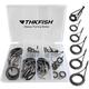 THKFISH Ruten Reparatur Kit Spinn Ruten Reparatur Keramik Edelstahl Carbon Spinnrutenführungen Angeln Ruten Reparatur Kit 35stück