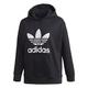 adidas Originals Women's Trefoil Hoodie Sweatshirt Hooded, Black/White, Medium