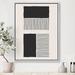 East Urban Home Minimal Geometric Lines & Squares VII - Print on Canvas Canvas, Wood in Gray/White | 46 H x 36 W x 1.5 D in | Wayfair