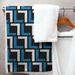 ArtVerse Detroit Microfiber Bath Towel Polyester in Blue/Black | 30 W x 60 D in | Wayfair NFQ055-STWS30