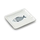 Millwood Pines Daliah Fish 6" Appetizer Plate Ceramic/Earthenware/Stoneware in Blue/White | 0.5 W in | Wayfair 18C4A8CCC493405DA81988E77042B8E2