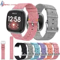 Bracelet de rechange en toile pour Fitbit Versa 3 en Nylon tissé pour femmes et hommes