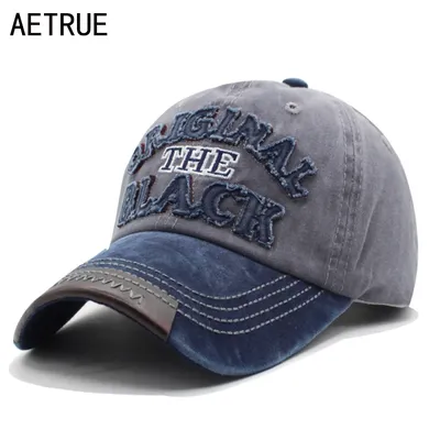 AETRUE – Casquette de Baseball ajustable pour hommes et femmes chapeau à la mode avec lettres en