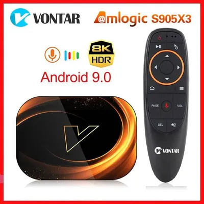 VONTAR BERY-Boîtier Smart TV Amlogic S905bery Android 9.0 4 Go RAM 64 Go ROM 32 Go 128 Go 8K