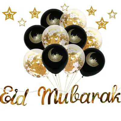 Ballons Eid Mubarak en Latex, dé...