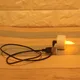 Bougie chauffe-plat LED aste sans flamme avec USB une pièce lumière jaune batterie aste ci-après