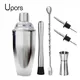 UPORS - Shaker cocktail en acier inoxydable 550-750mL et ses accessoires de mesure et nettoyage