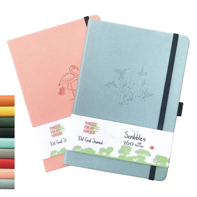 BUKE BULLET Dot Grid Notebook Jolie tillé Journal Dessin Sketchbook-160gsm Papier Poche intérieure