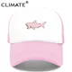 CLIMRapidly-Casquette de camionneur requin rose pour homme et femme chapeau de plage protection