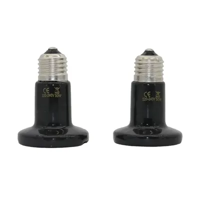 Mini ampoule chauffante en céramique à infrarouge E27 25/50/75/100W 10 pièces ampoule noire pour