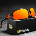 VIAHDA-Lunettes de soleil polarisées UV400 pour homme nouveau design de marque verres miroir pour