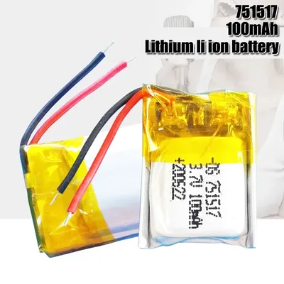 Batterie lithium polymère aste 3.7V 100mAh pour MP3 MP4 casque Bluetooth enregistreur lumineux