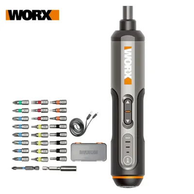 Worx – Mini jeu de tournevis électrique intelligent sans fil 4 V recharge par port USB poignée