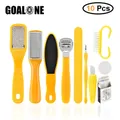 GOALONE – Kit d'outils professionnels de pédicure 10 en 1 râpe lime dissolvant de callosités