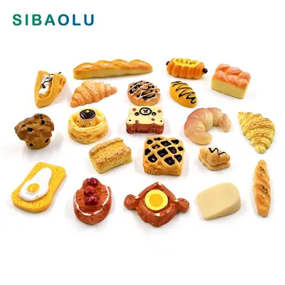 Figurines artificielles pour décoration de jardin féerique 10 pièces gâteau Snack pain fête