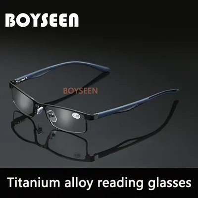 BOYSEEN-Lunettes de lecture en alliage pour femmes âgées lentille asphérique rétro affaires