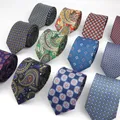 Nouvelle cravate de la présidence en polyester pour hommes impression cachemire super doux 7cm