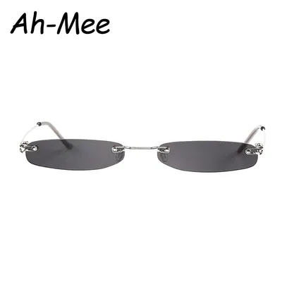 Petites lunettes de soleil sans monture pour hommes et femmes lunettes de marque lunettes de luxe