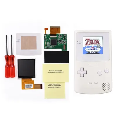 Ensemble écran LCD pour console GBC DIY boîtier en plastique pour documents Game Boy écran