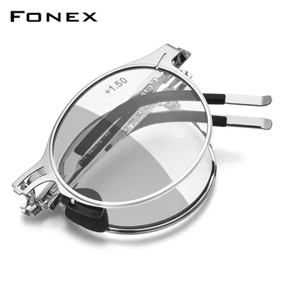 FONEX – lunettes photochromiques pour hommes et femmes verres de lecture pliables sans vis