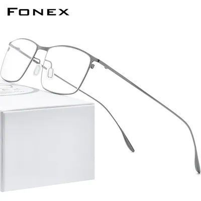 FONEX – monture de lunettes carrées en alliage de titane pour hommes myopie sur Prescription