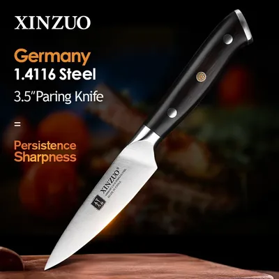 XINZUO couteau utilitaire de Style japonais 3.5 '' manche ergonomique en ébène couteau de Chef de