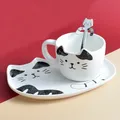 Tasse à café en céramique chat mignon ensemble de tasses en forme d'animaux à poignée avec
