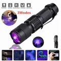 Lampe de poche LED Ultra Glass Blacklight lampe d'inspection torche UV zoomable 3 modes lampe