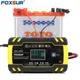 FOXSUR-Chargeur de batterie intelligent automatique chargeur de batterie de voiture 12V 24V 8A