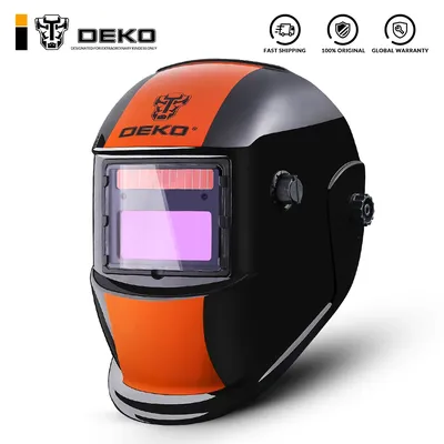DEKO-Cagoule/casque/lentille de soudage électrique orange S assombrissement automatique MIG/MMA