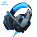 Casque de gaming avec fil stéréo avec amélioration des basses et microphone pour PS4/xbox/PC/PC