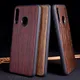 Étui Vintage en bois motif pour Huawei Honor P30 pro TPU + PC + bois peau en cuir PU couvre coque